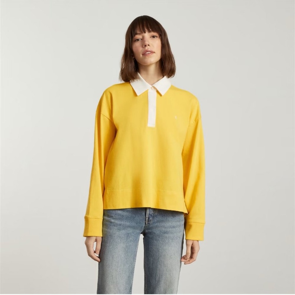 Everlane Long Sleeve Organic Cotton Polo